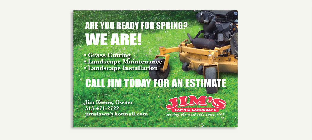 Jim's Landscaping Postcard